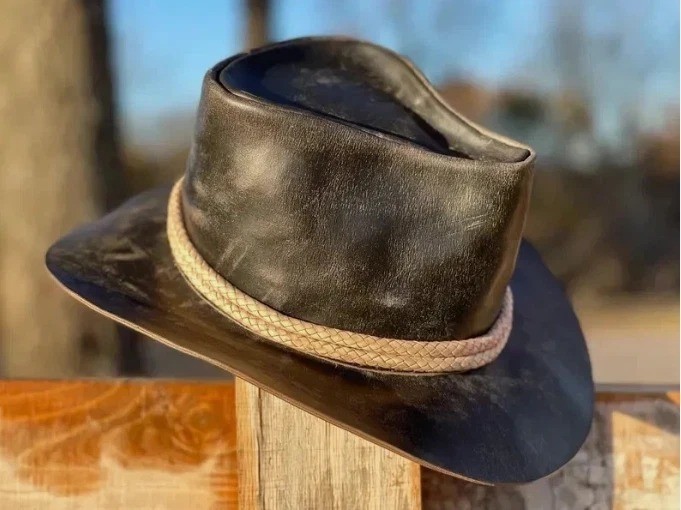 Arthur Morgan Hat RDR2 Replica Handmade Genuine Cowhide Leather Western Cowboy