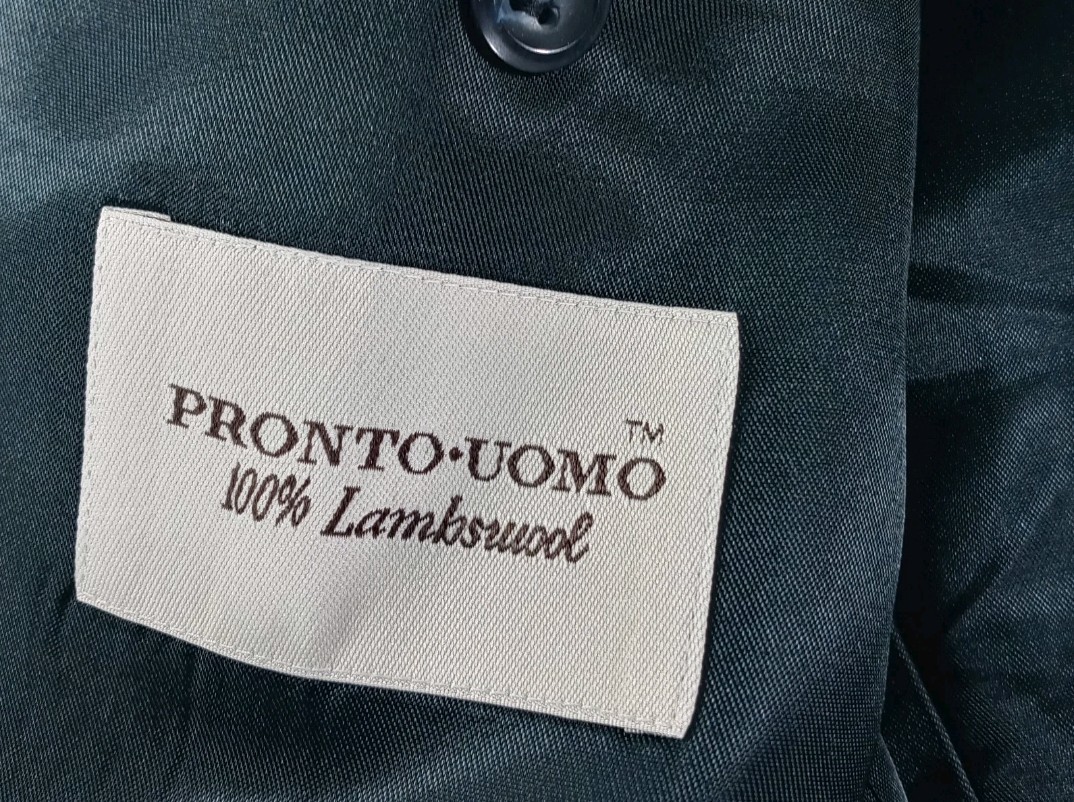 Pronto Uomo Mens Blazer 42R Lambswool Nailhead Tweed Sport Coat Suit Wool Jacket