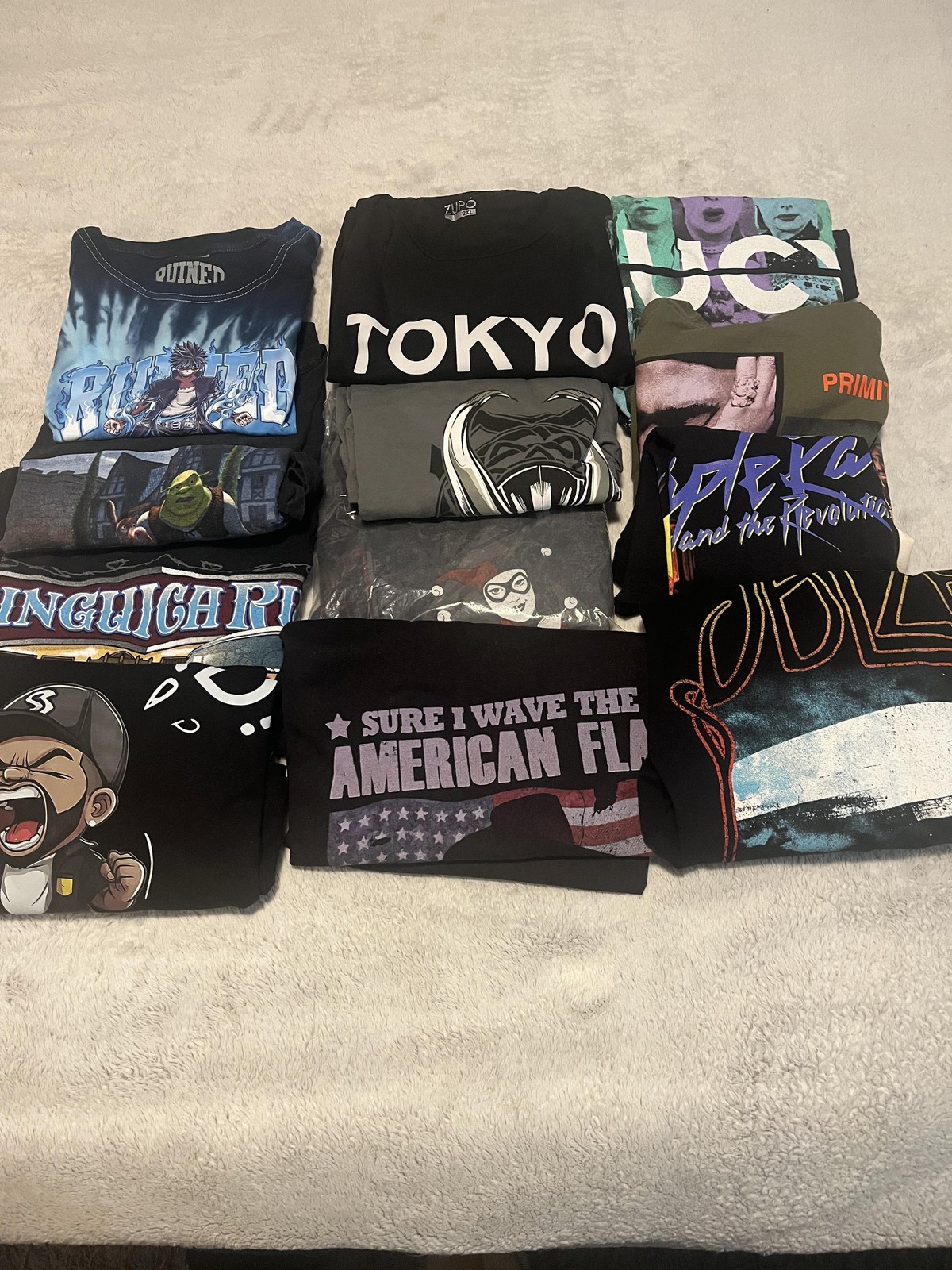 Mixed Brands Shirt Mens Sizes Varies Multicolor Graphic Tee Short Sleeve Casual