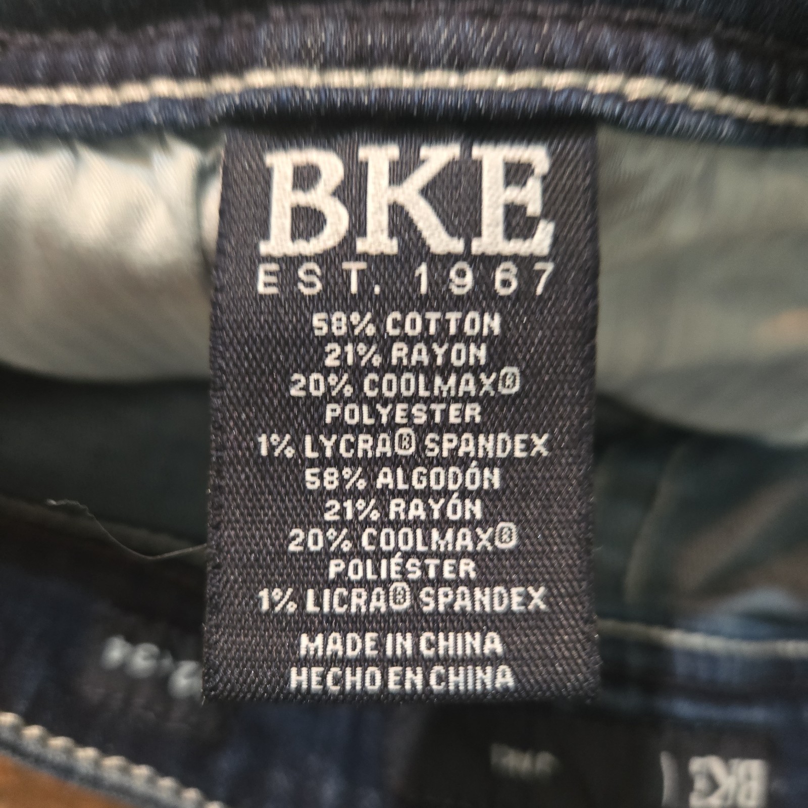 BKE Buckle Jake Straight Jeans Mens 32×34 Mid Wash Blue Premium Stretch Denim