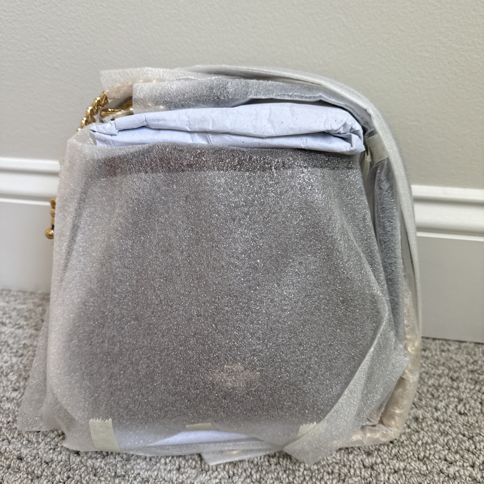 🤎 NWT COACH Faye Mini Drawstring Bag With Quilting Suede & Leather CDC42 Brown