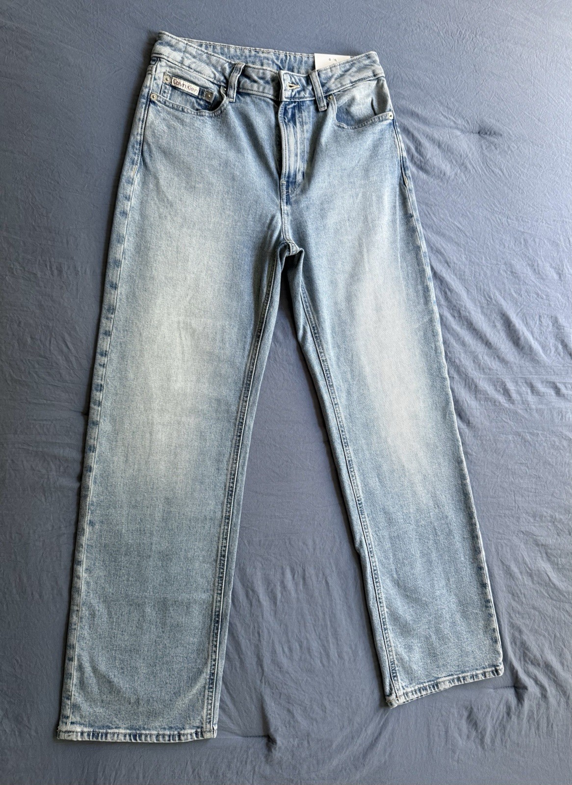 Calvin Klein Signature 90s straight jeans mid rise light wash size W26