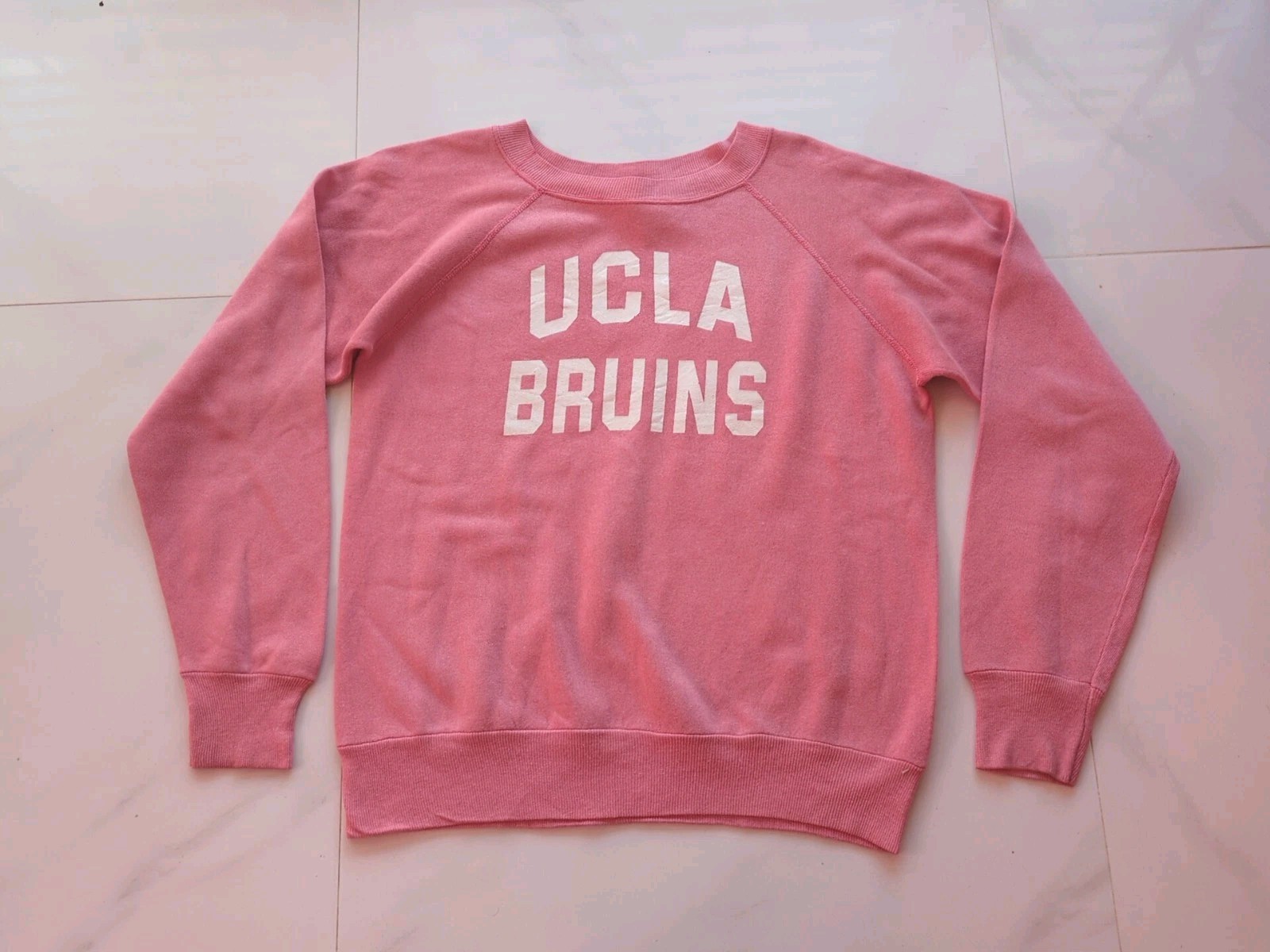 Vtg 80s UCLCA Bruins Womens Sweatshirt Pink Sz M Made In USA Panill Boxy 21/22