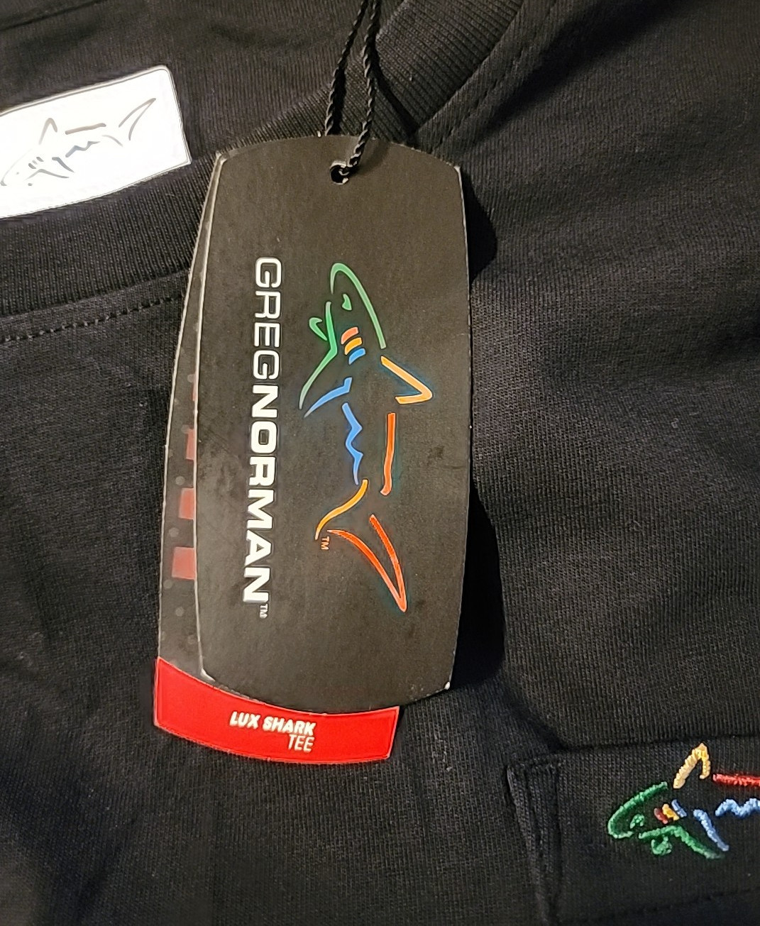 Greg Norman Men’s 100% Combed Cotton SS Pocket T-Shirt Size M – Black NWT