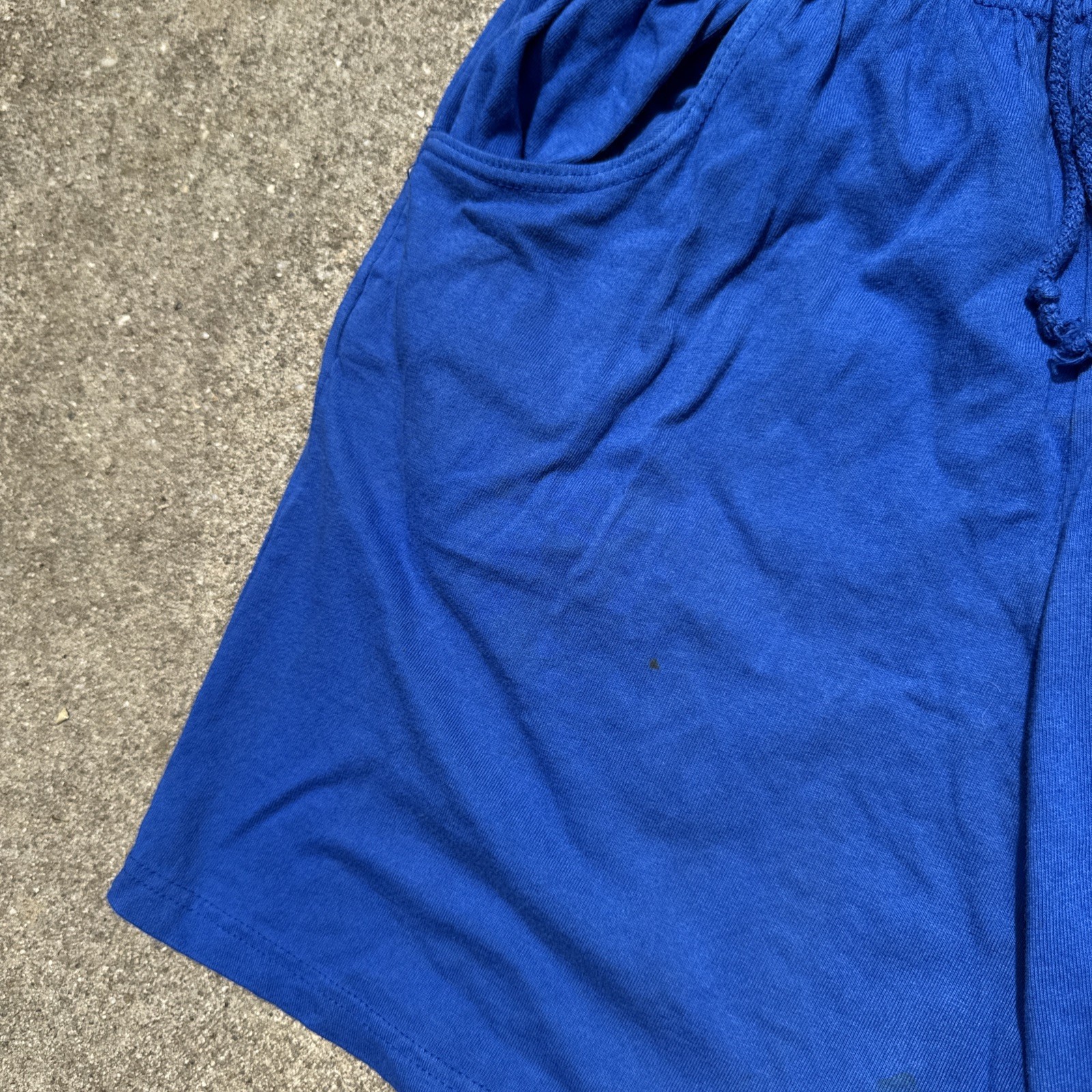 Vintage 90s Powerhouse Gym Athletic Workout Shorts Large New Blue **flaws**