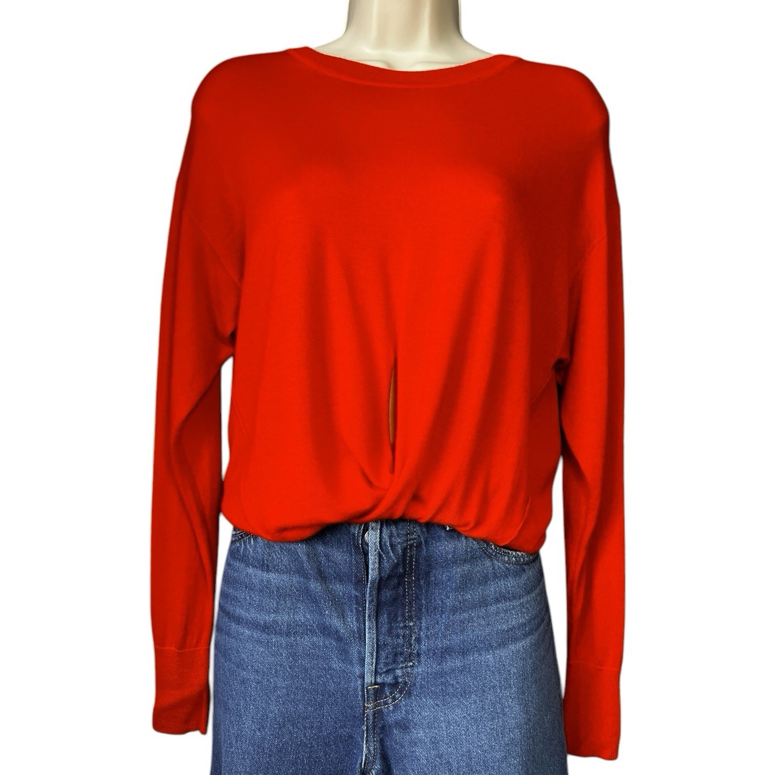 Isabel Marant Cashmere Silk Knit Jumper – Faux Wrap Sweater, FR36