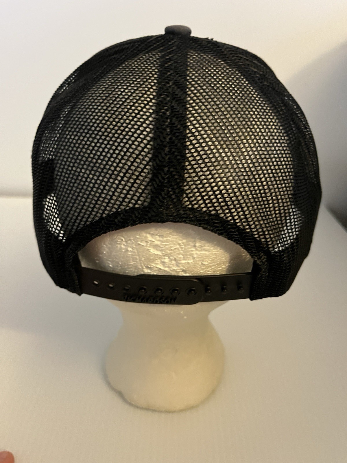 Gore-Tex Hat Cap Mesh Snap Back Mens Grey Black Richardson Trucker Leather Patch