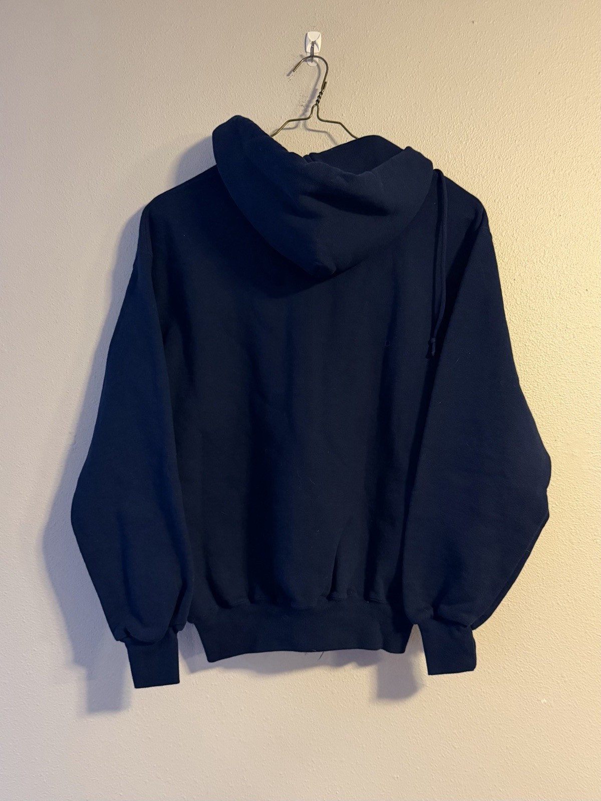 Vintage 90s-Y2K Russell Athletic Navy Blue Zip Up Hoodie Size Medium Clemson