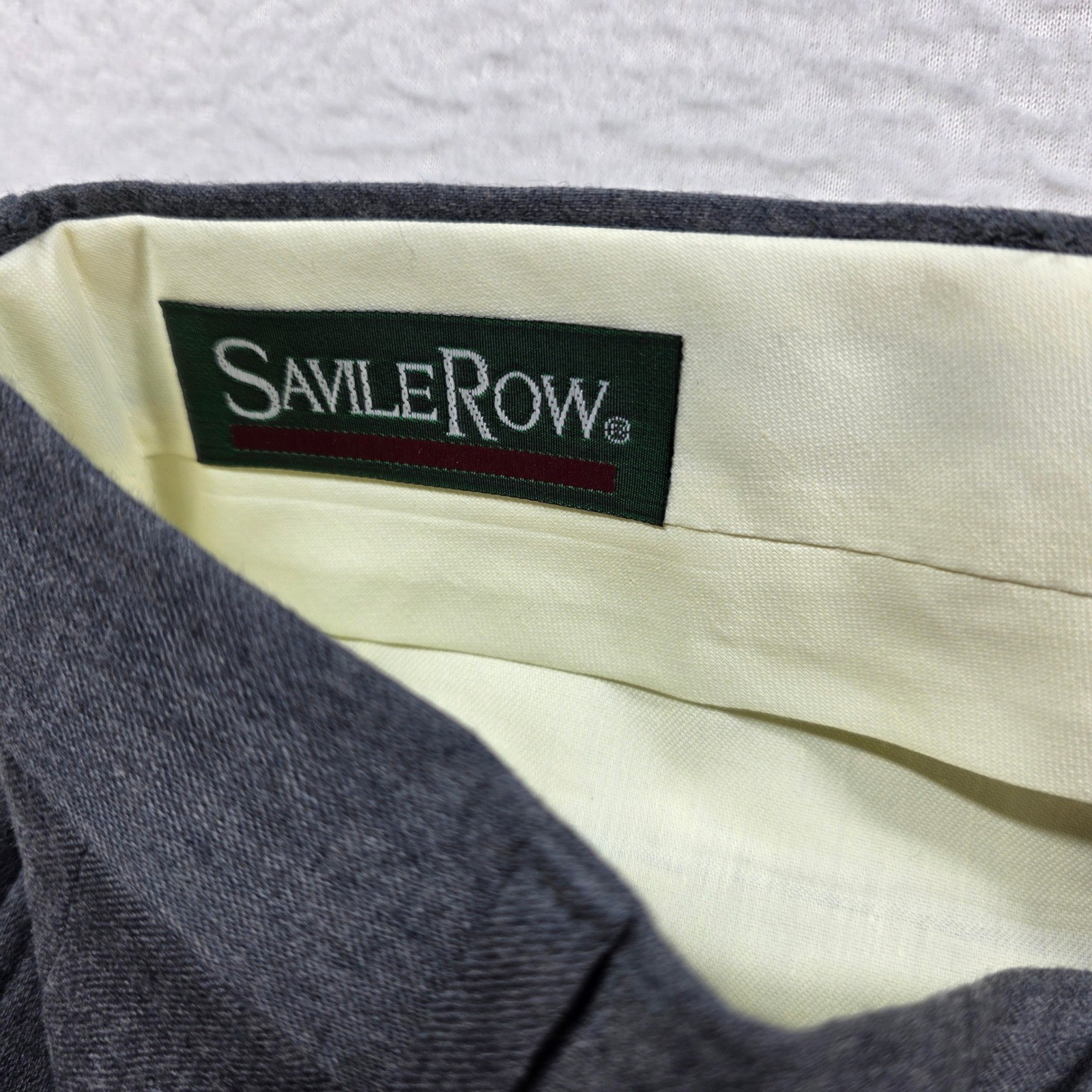 Savile Row Dress Pants Mens 38 Gray Pleated 100% Worsted Wool Made in USA Devon