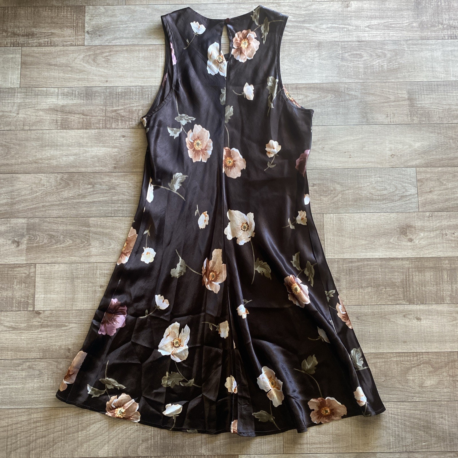Breakin’ Loose Vintage Y2K Floral Pattern Midi Dress Brown Size 7/8