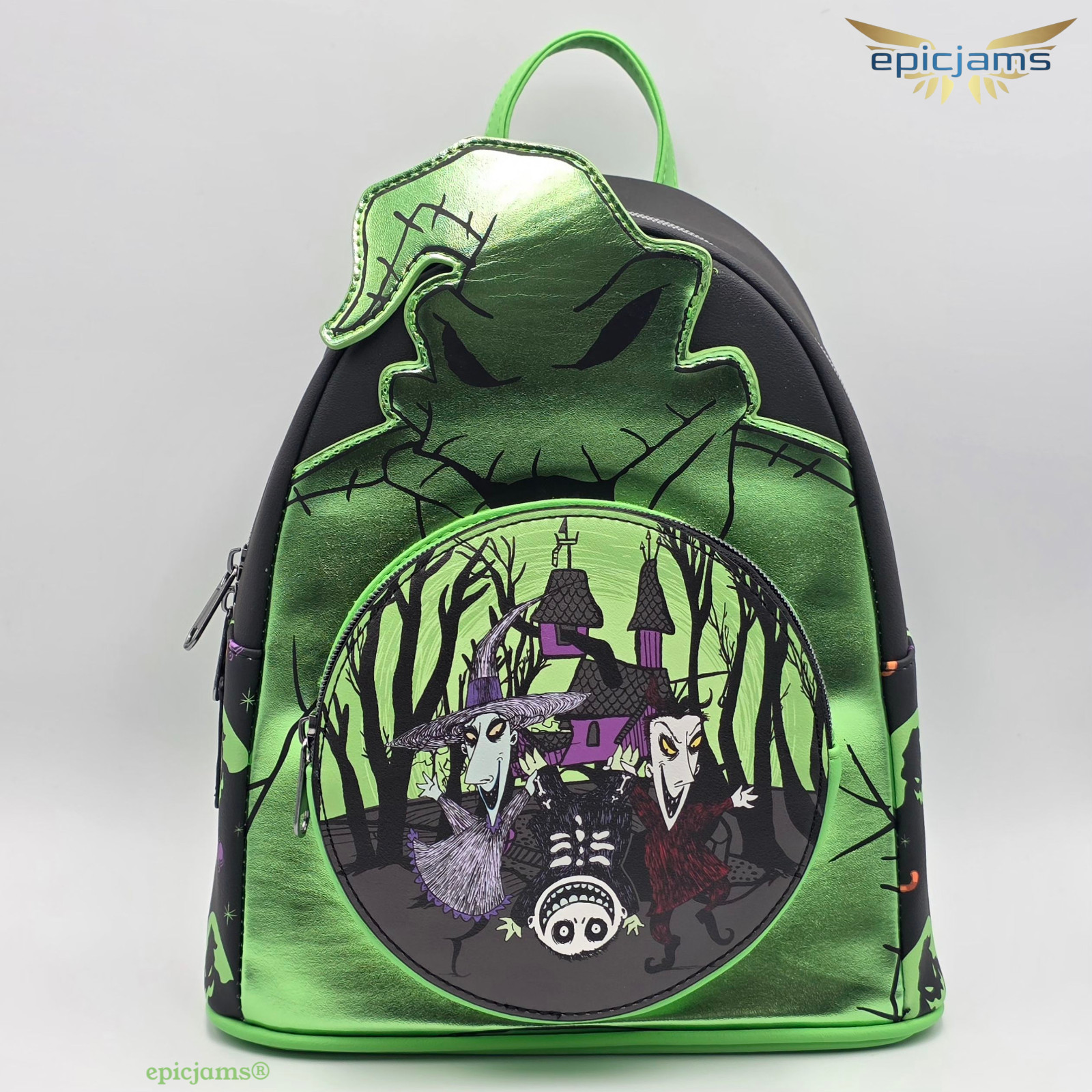 Loungefly The Nightmare Before Christmas Oogie Boogie Metallic Mini Backpack Bag