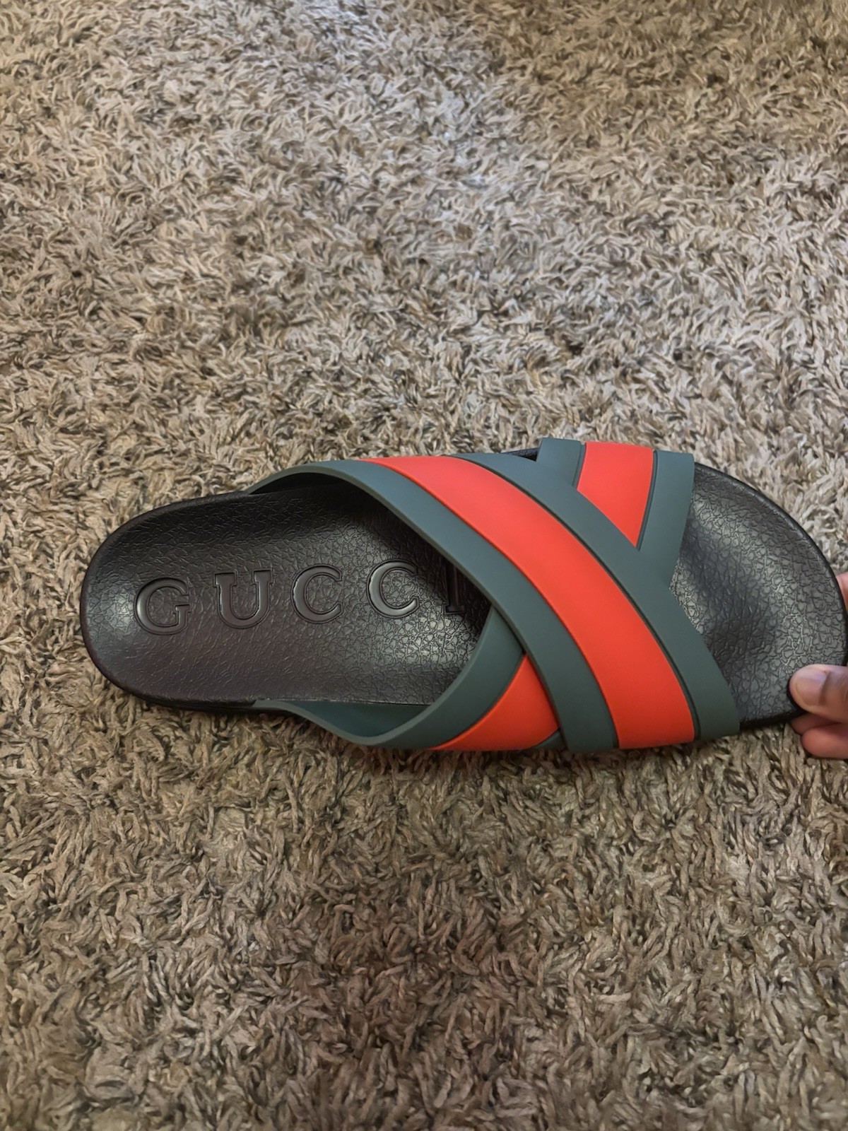 Brand new gucci web slides size 9 i ship same day or next day