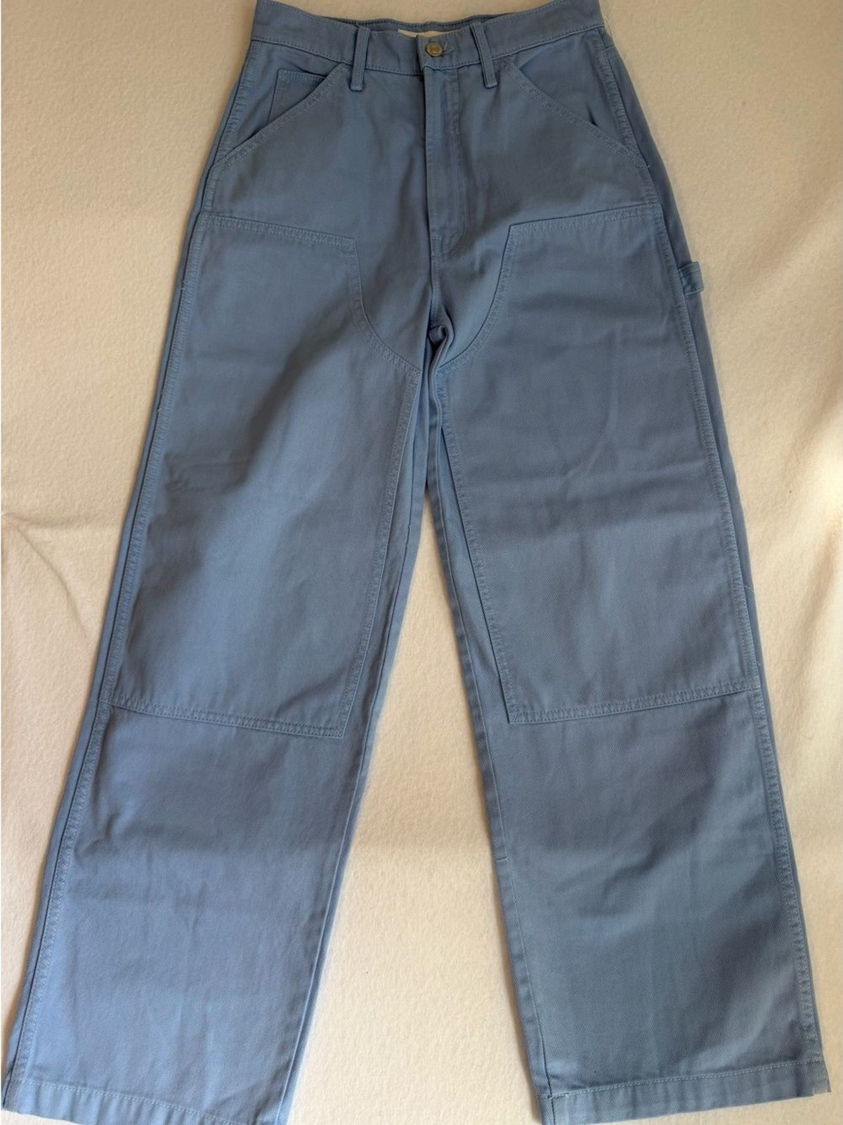 NWT MOTHER Superior The Bee’s Knees Stud Finer Sneak Vista Blue Pants 25