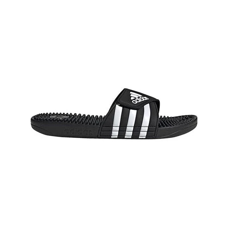 Adidas Adissage Slide Sandal Men’s Size 9 Black/White Massage Footbed