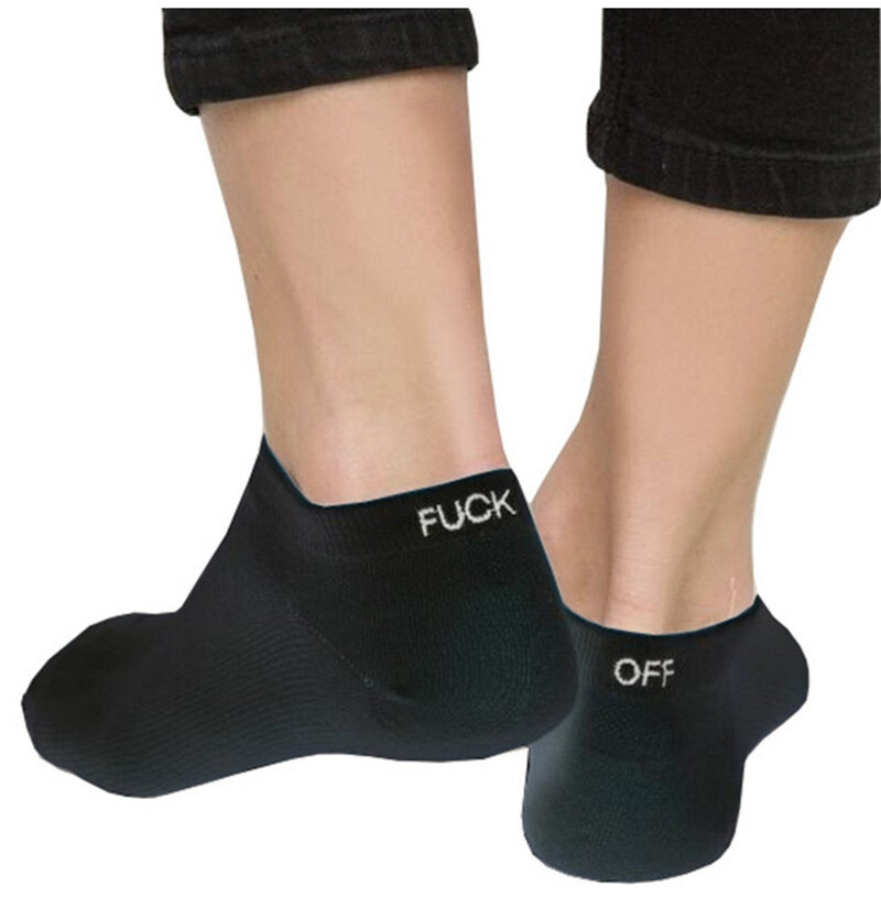 Fashion Letter Cotton Socks Men’s Women’s Boat Short Socks Novelty Youth Socks
