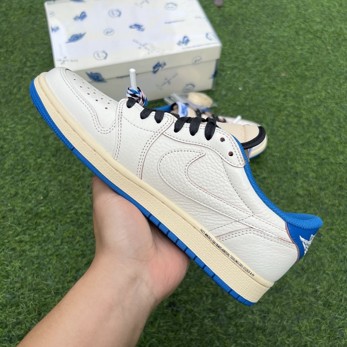 AJ 1 Retro Low OG SP T S Sail Military Blue DM7866-104 Men’s Shoe Sizes 4-14