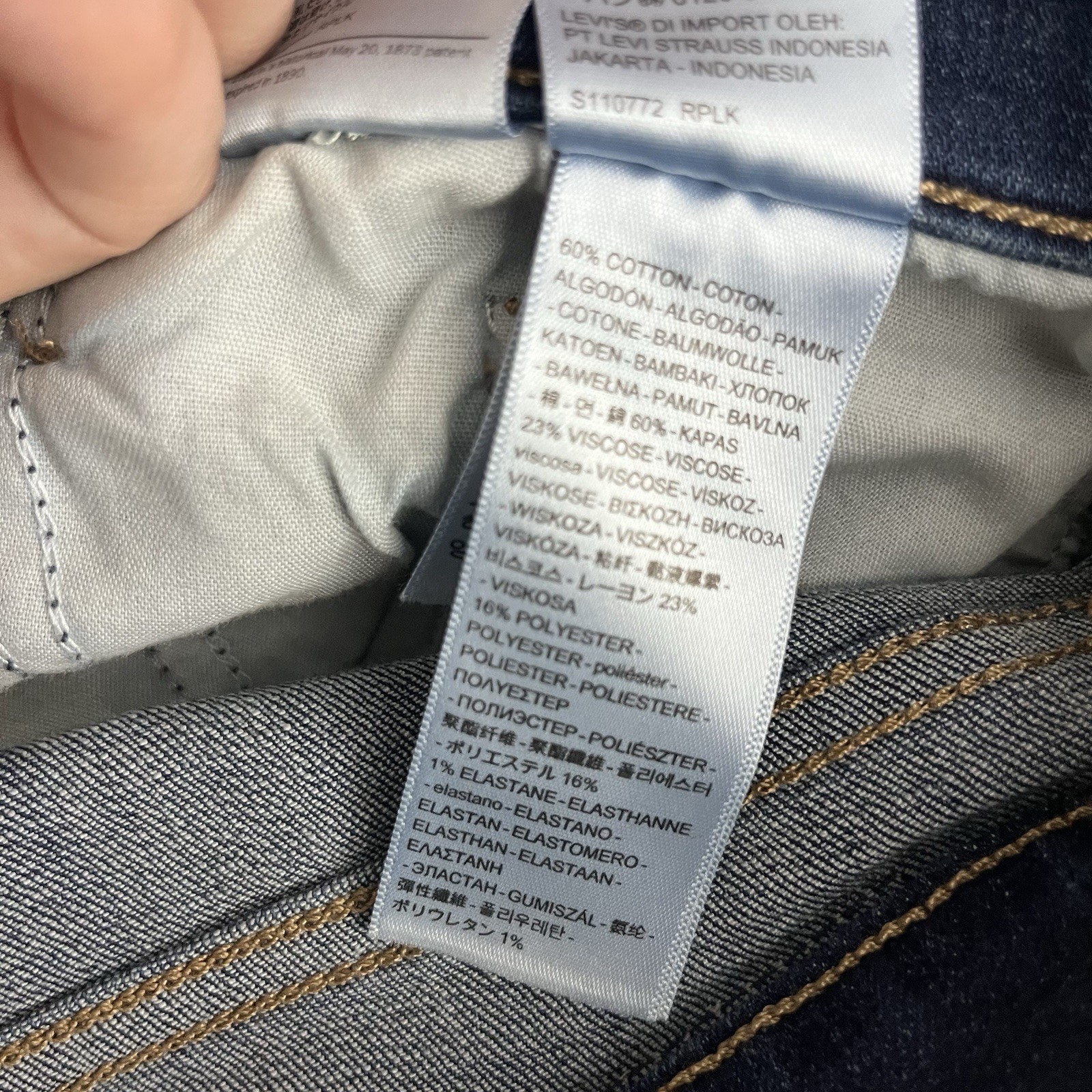 Levis‎ Womens Classic Straight Leg Dark Blue Wash Jeans Size 33