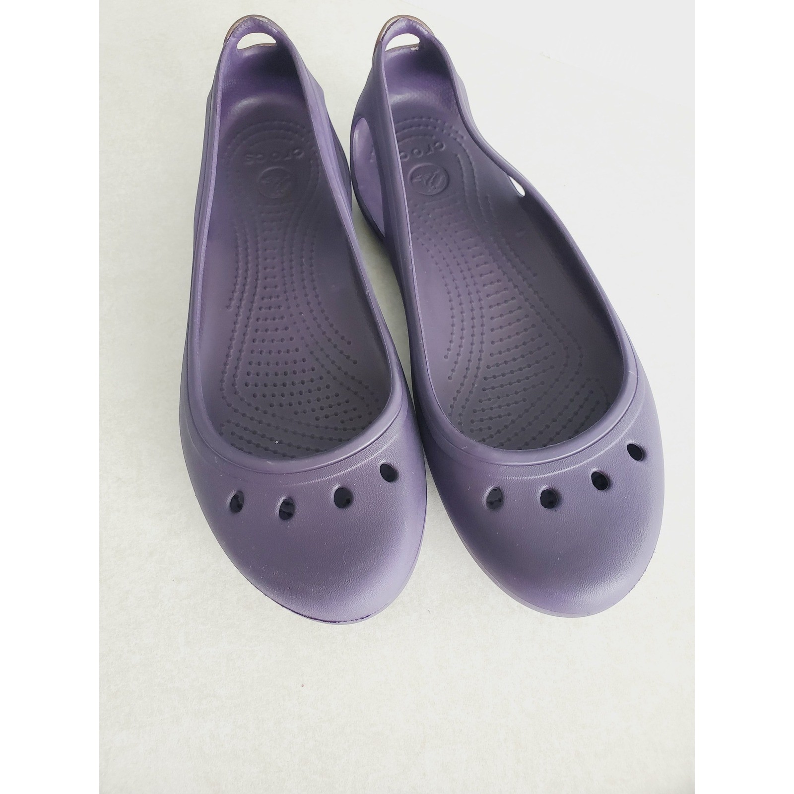 Crocs Kadee Flat Purple Slip On Comfort Casual Walking Shoes Women 9