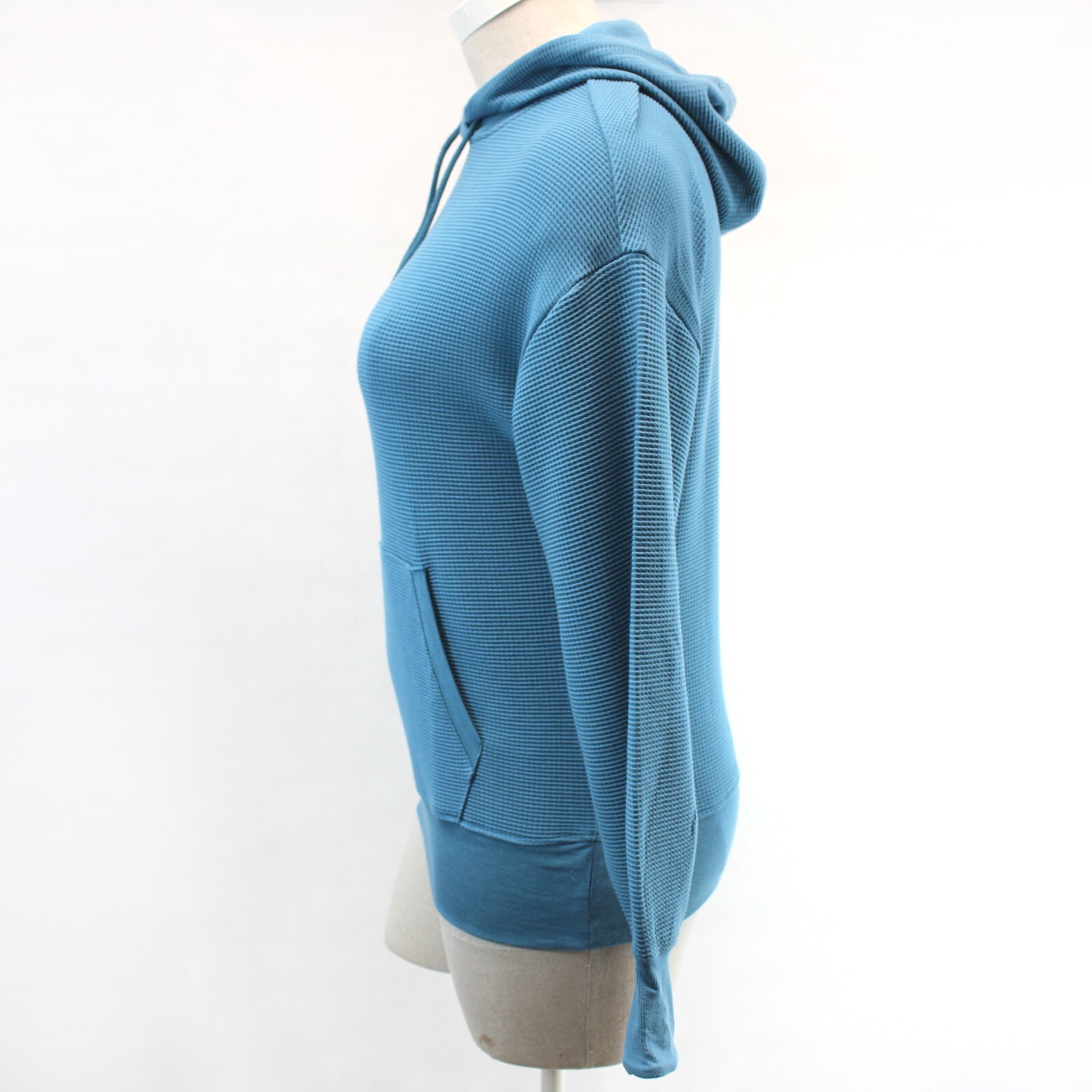ATHLETA Blue Textured Pockets Hoodie Sweatshirt XL Tall