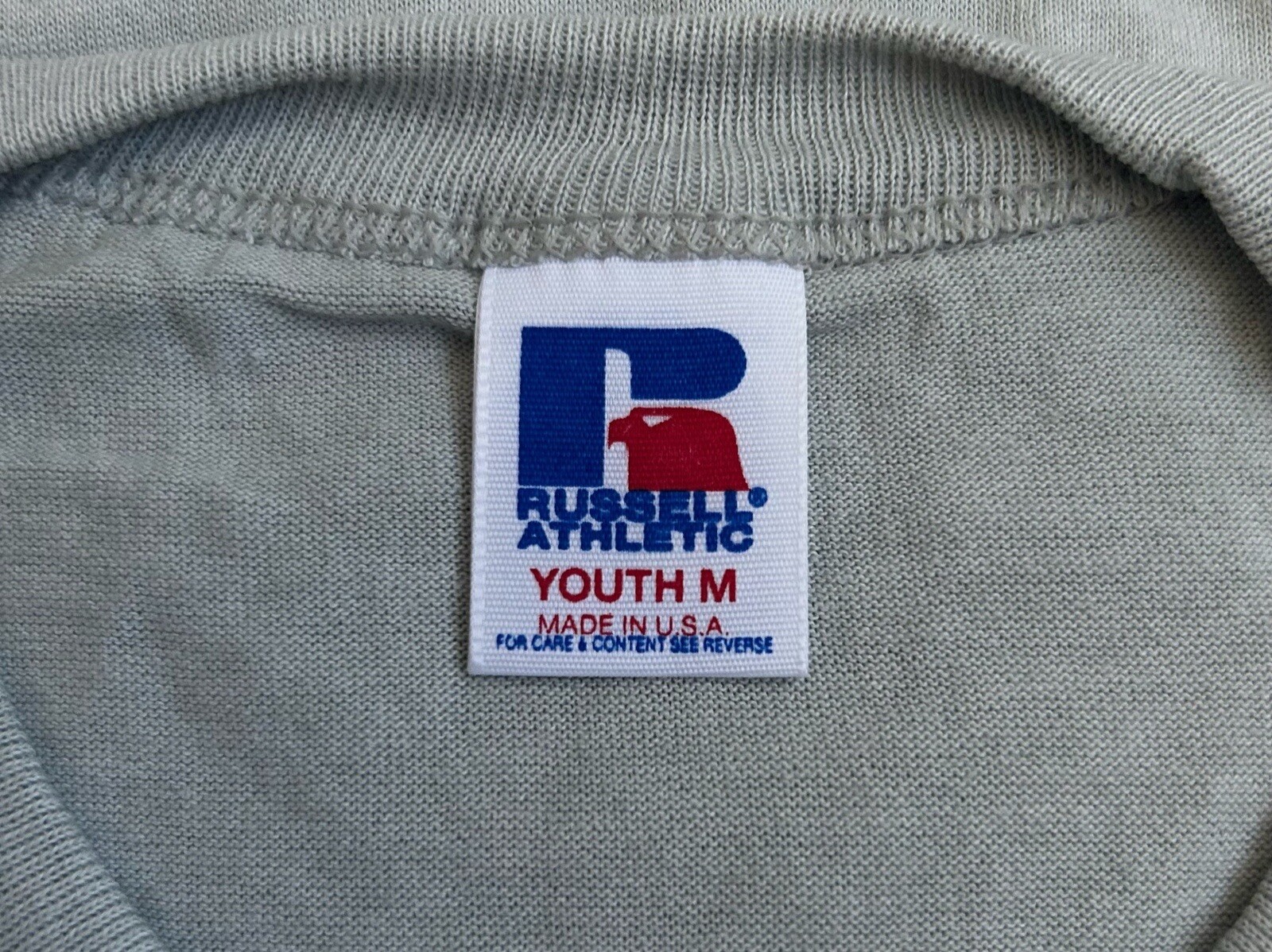 vintage russell athletic crewneck t-shirt youth sz medium NOS NWOT 90s USA made