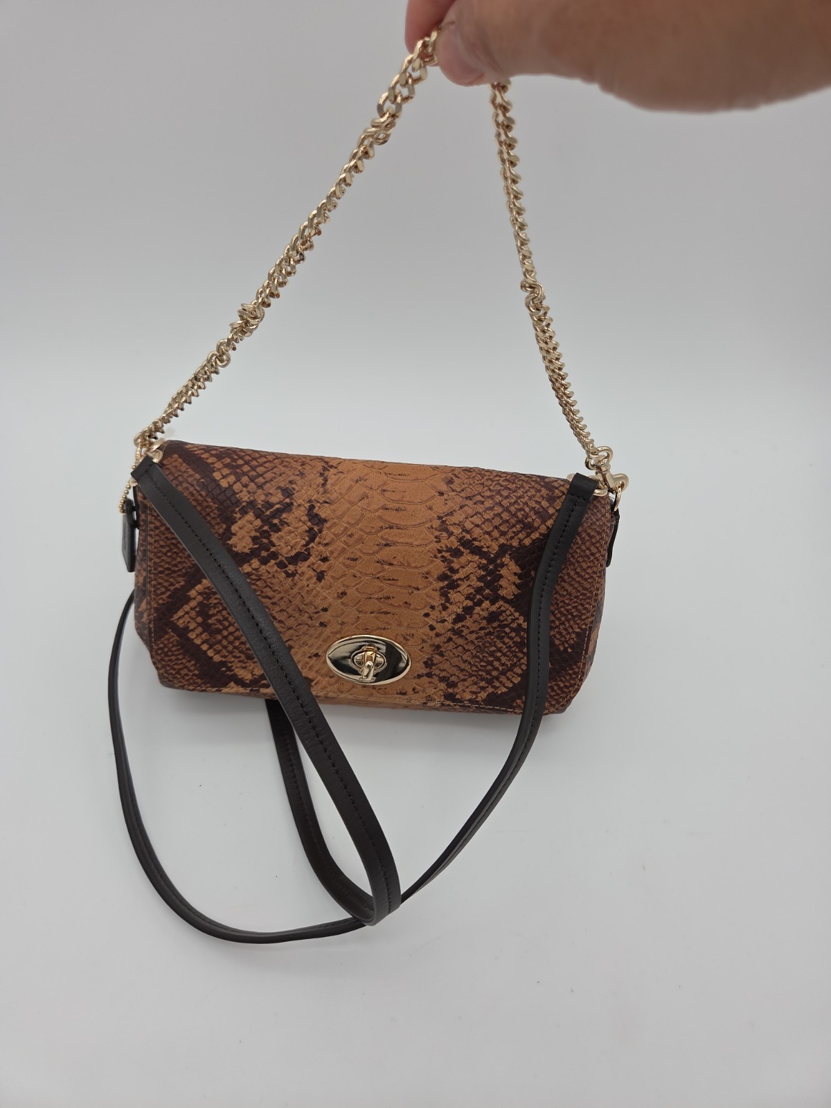 Coach Snake Mini Ruby Crossbody Handbag 35555 IM(Light Gold)/Natural Vtg 90s Y2K