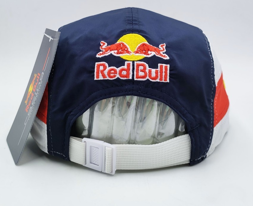 R 5-Panel Navy, White & Red Camper Cap.. F1 Racing. BMX. MotoGP. Supercross.