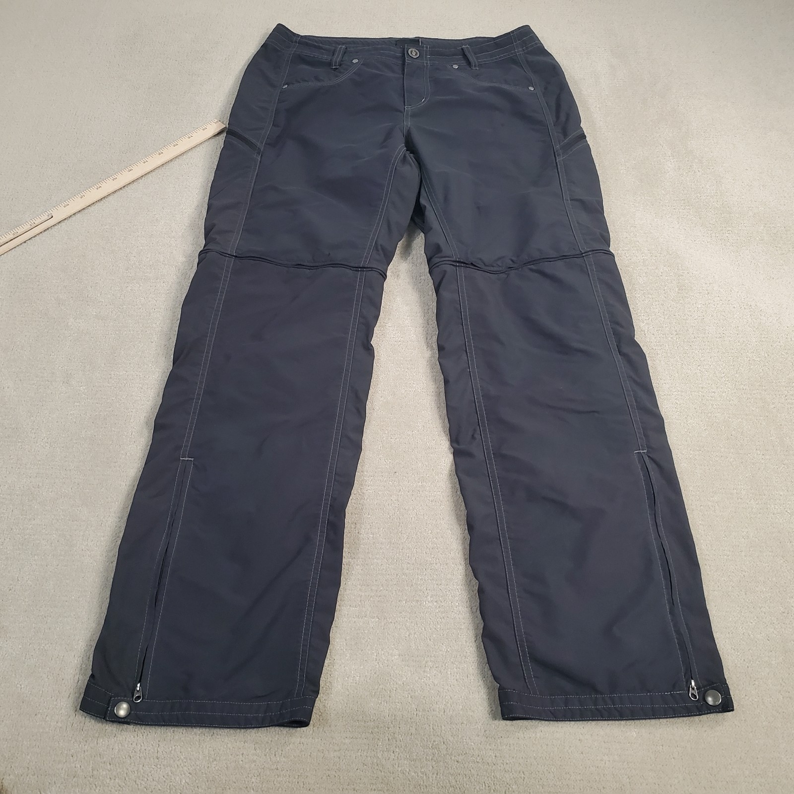 Kuhl Convertible Pants Womens 12 Reg Black Lightweight Hiking Climbing Gorpcore*