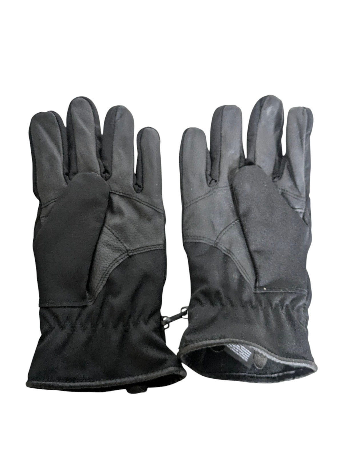 Gander Mountain Gloves Black Mens Large Faux Leather Nylon