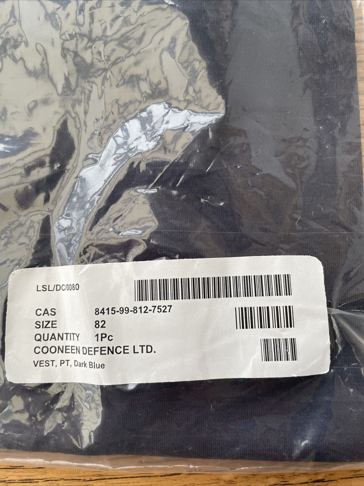 New British Army Surplus Issue Vest PT Dark Blue Cotton T-Shirt Base Layer 82cm