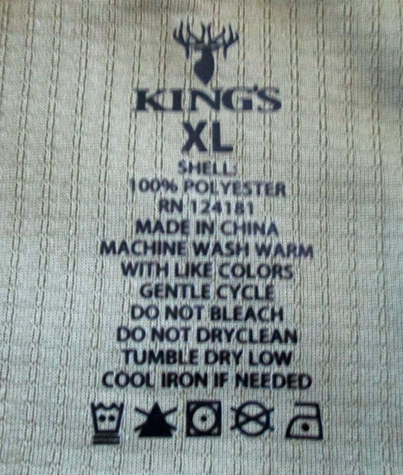 Kings Camo Shirt Men’s XL XKG Base Layer 1/2 Zip Lightweight Waffle Knit Hunting