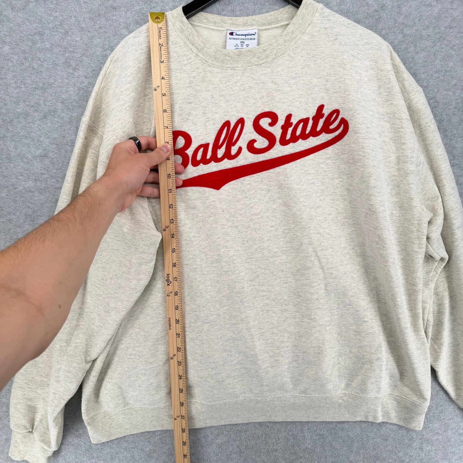Vintage 90s Champion Ball State Cardinals Sweatshirt Mens 2XL Crewneck Pullover