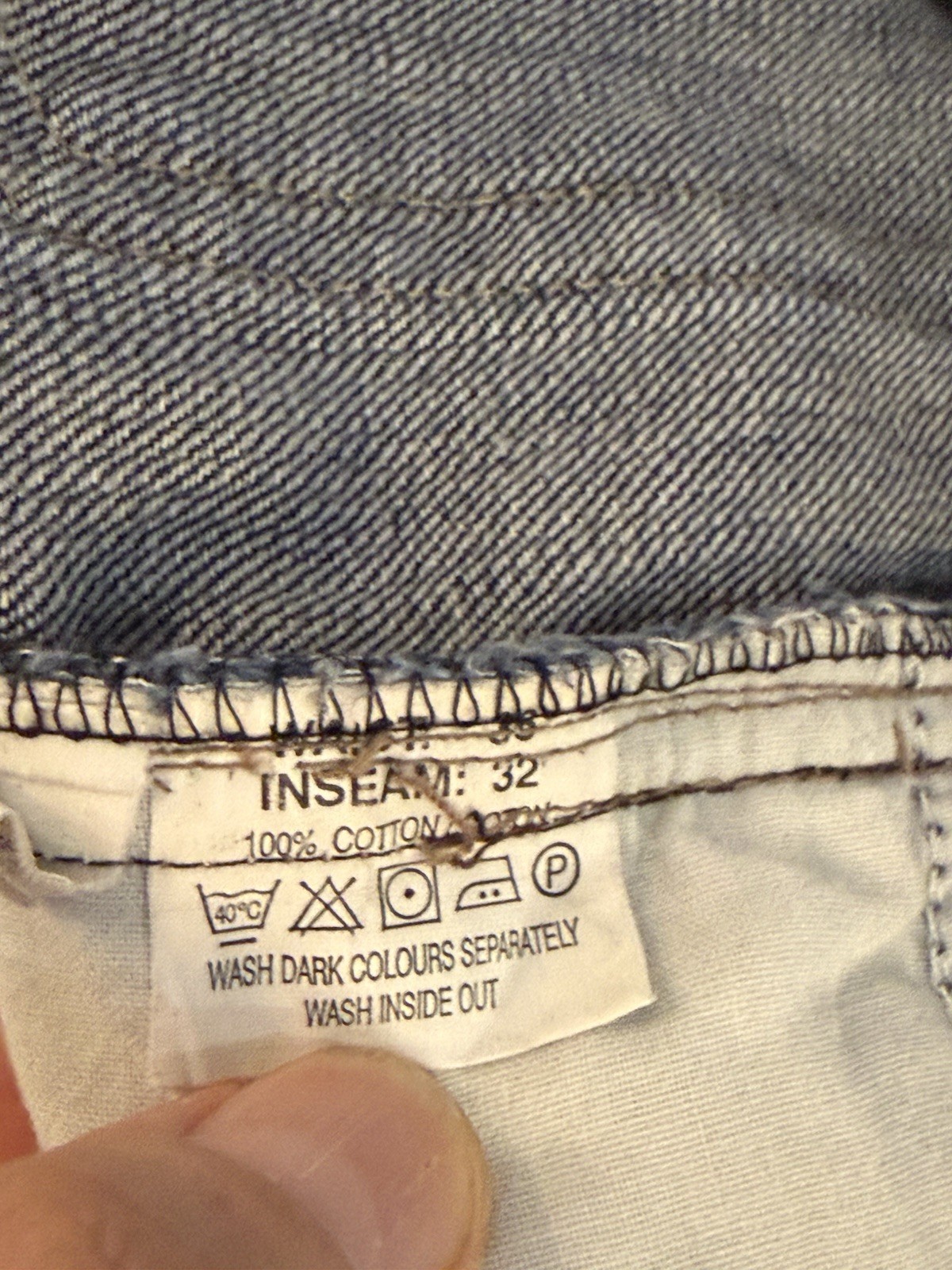 34×30 YSL Jeans Pants Big Logo Indigo Selvedge Yves Saint Laurent Y2K