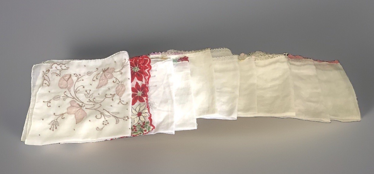 Ten Ladies Hankies Tatting Embroidered Christmas More