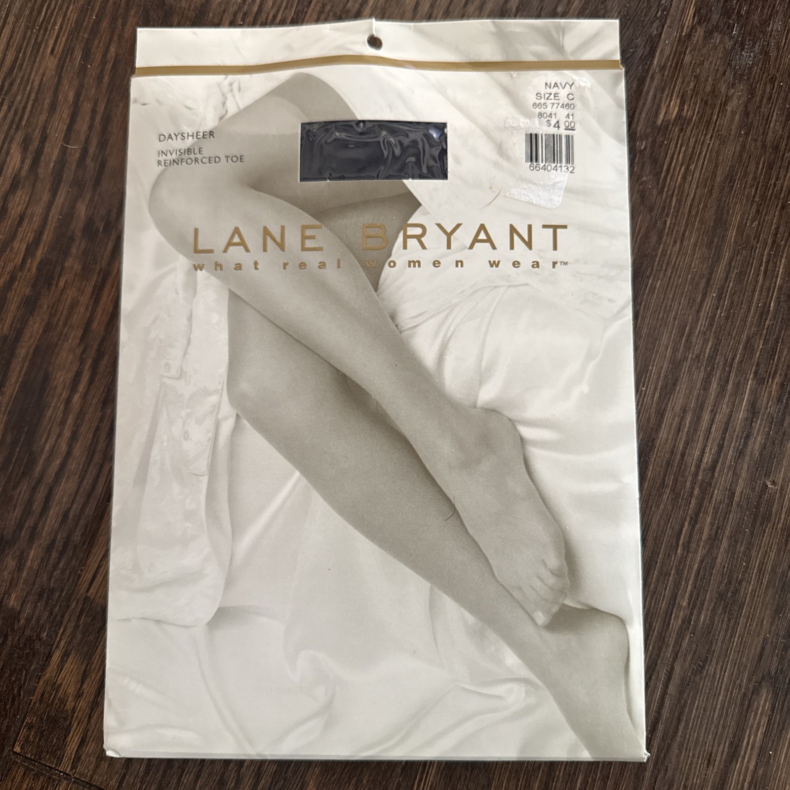Lane Bryant Daysheer Invisible Reinforced Toe Pantyhose NAVY Sz C 5’6”+ 170-200