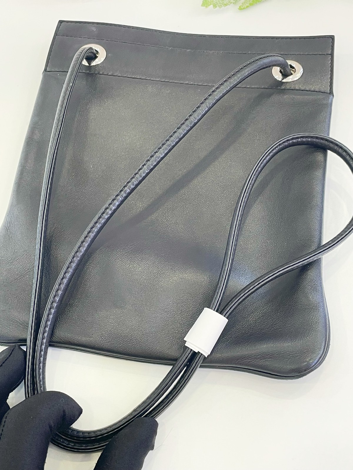 Hermes PHW Aline Shoulder Bag Leather Noir