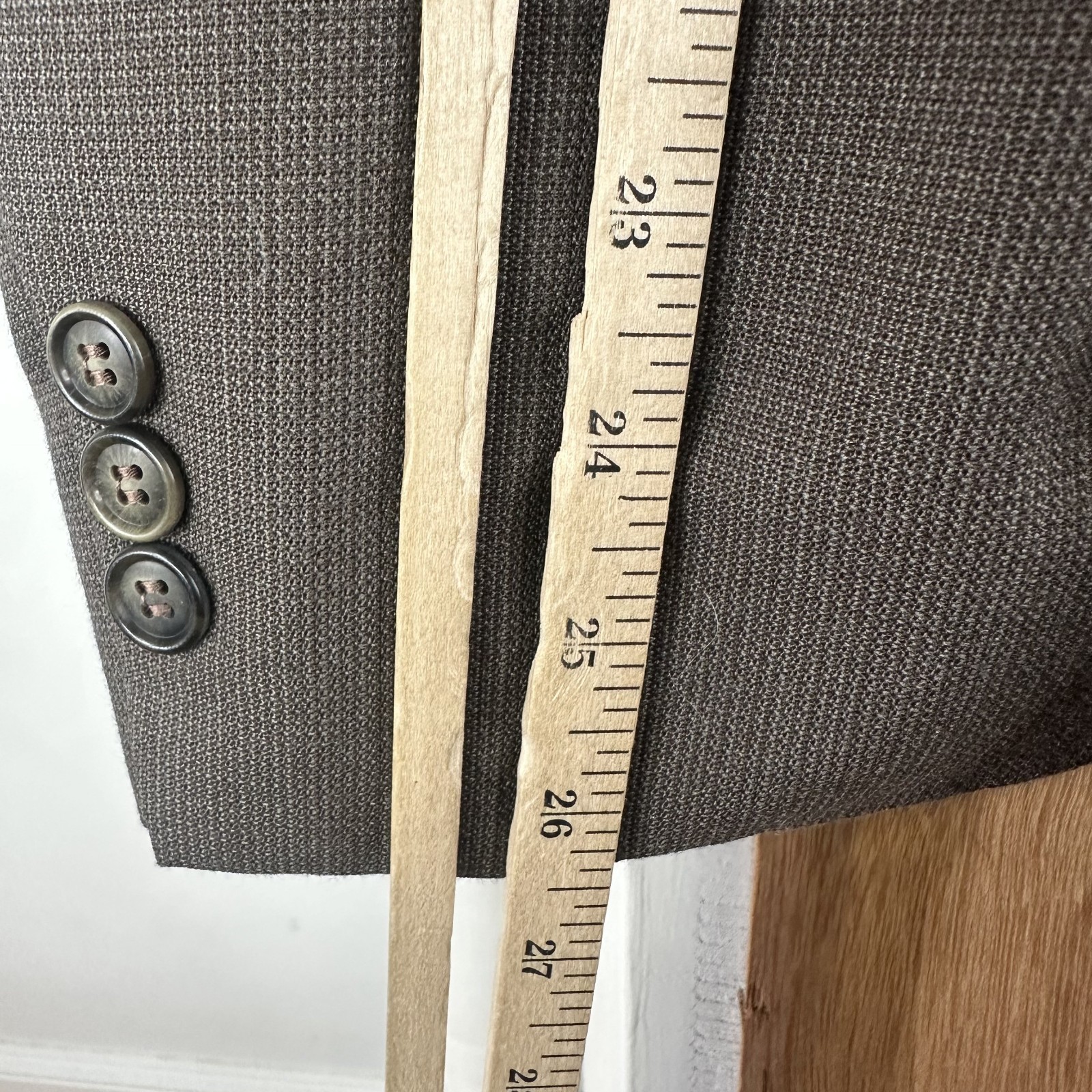 Towncraft Suit Mens 46L Brown 2 Button Polyester Wool Pants Mens 38×31 Canvased