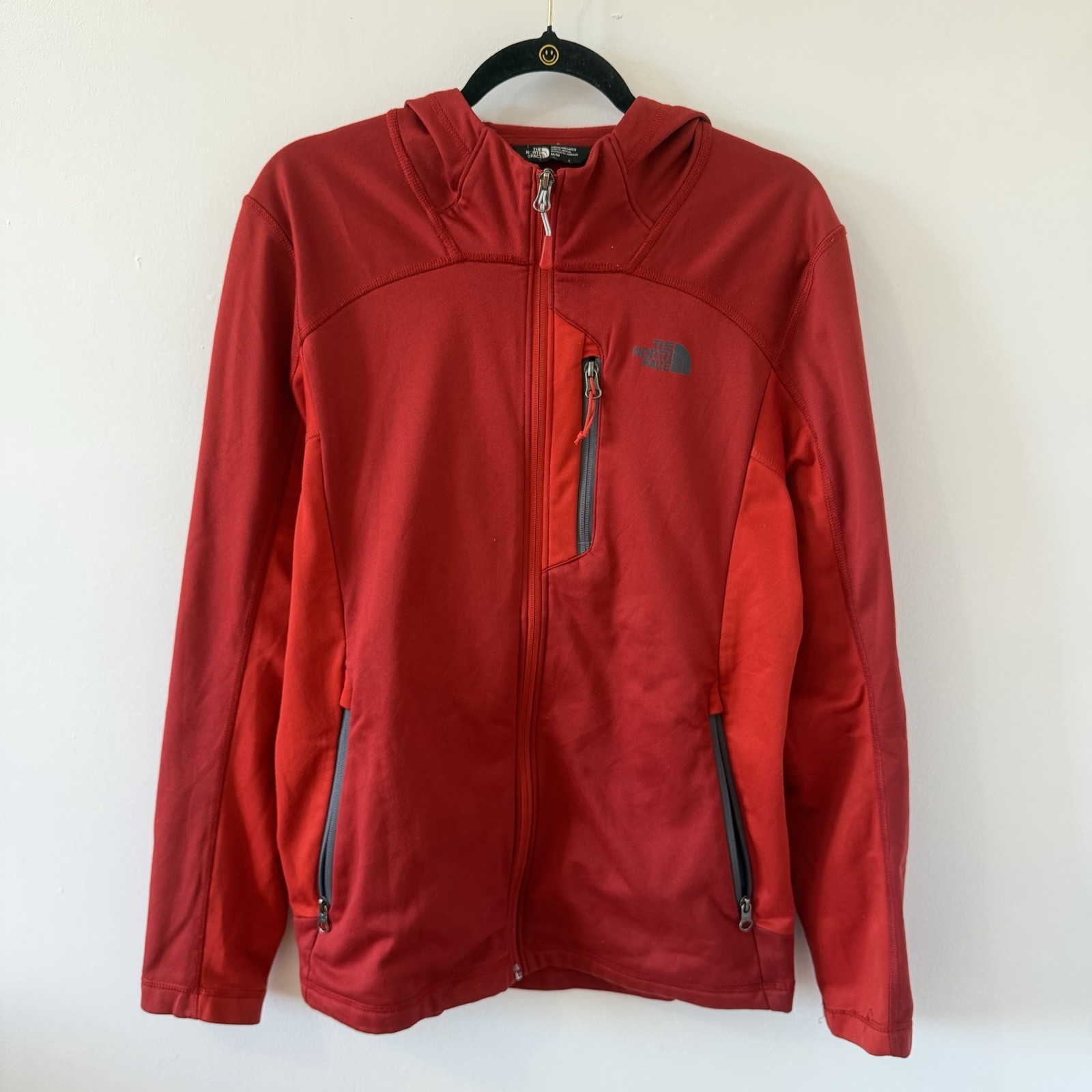 The North Face Hoodie Mens M Canyonlands Full Zip Fleece Red Medium Hiking