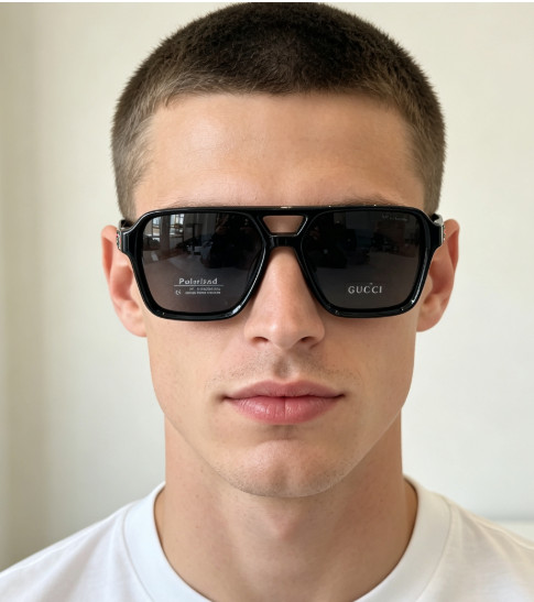 Gucci GF3096 58-16-145 Black Frame Polarized Grey Lens Sunglasses
