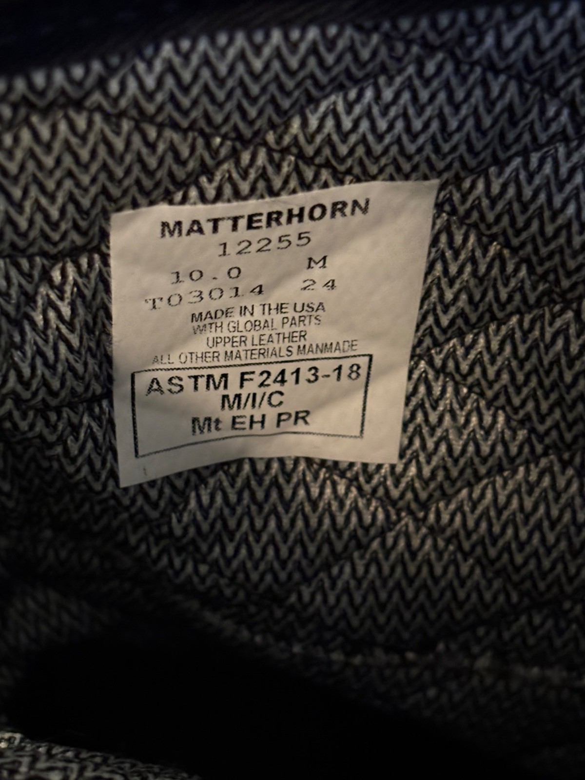 MATTERHORN METGUARD Steel Toe Boots Men’s Size 10