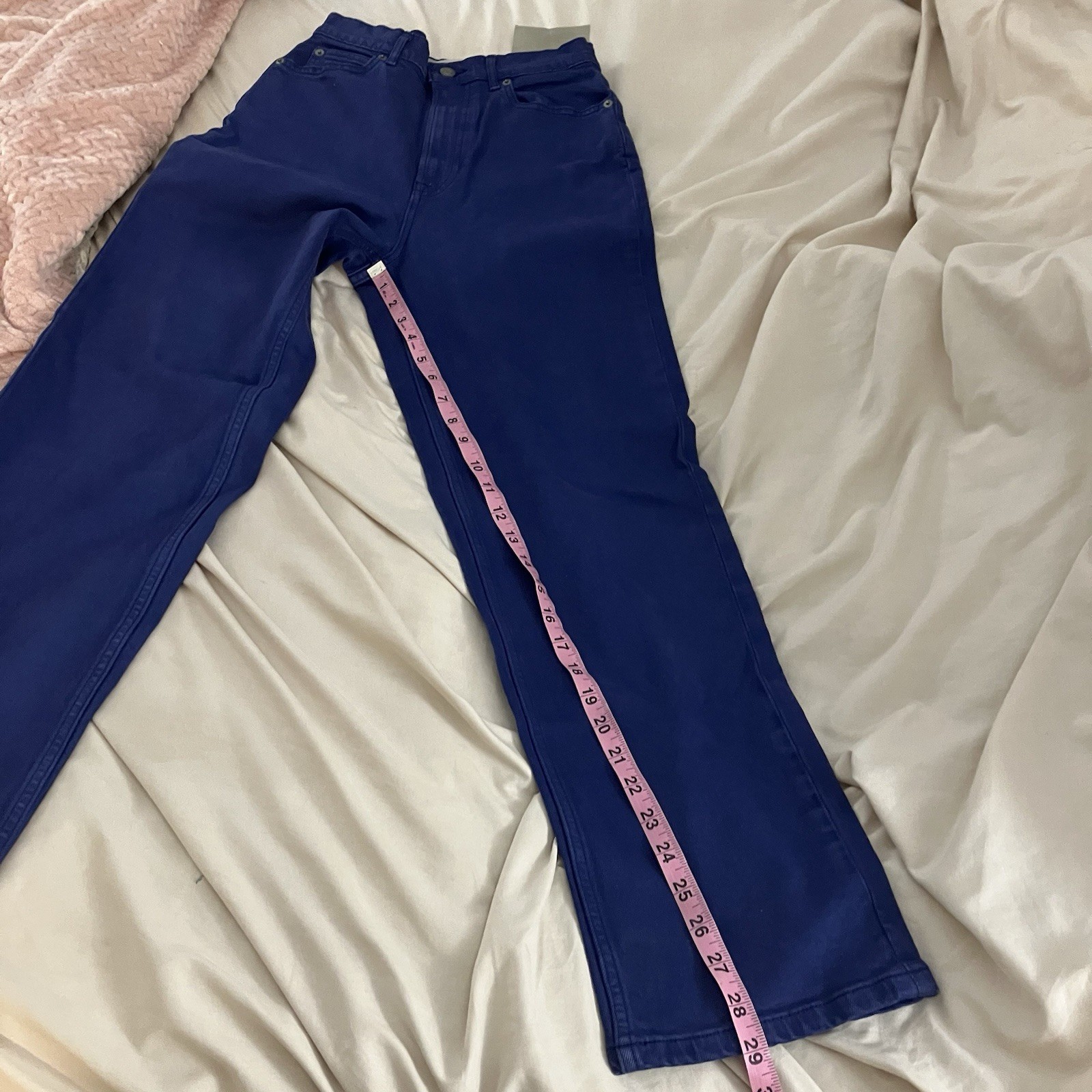 Everlane Way High Straight Leg Jean Women’s Size 26 Tall Blue Low Stretch