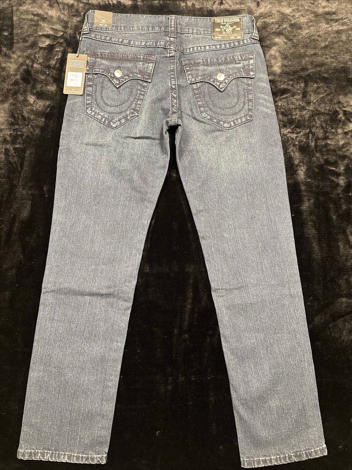 True Religion Geno Flap Big T “GGJD Last Call” 34×32/Blue Relaxed Slim #103281