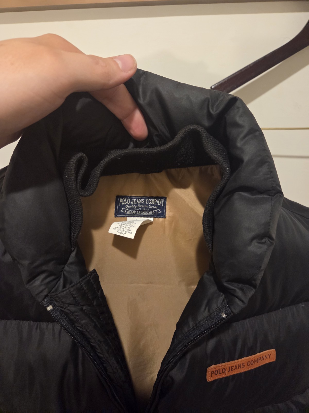 Polo Jeans Co Ralph Lauren Down Puffer Vest Black Men’s Small 60% Down