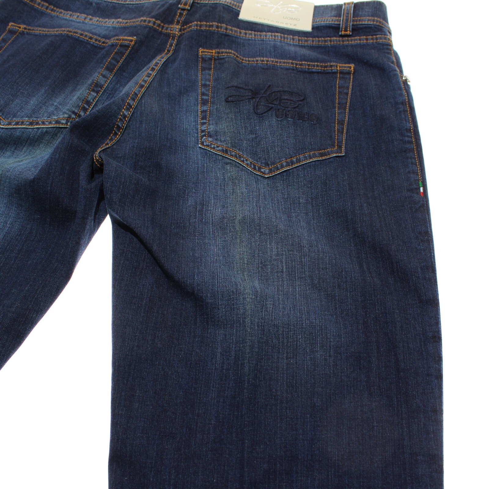 Hettabretz NWD Five Pocket Jeans Size 50 (34 US) In Blue Cotton Blend
