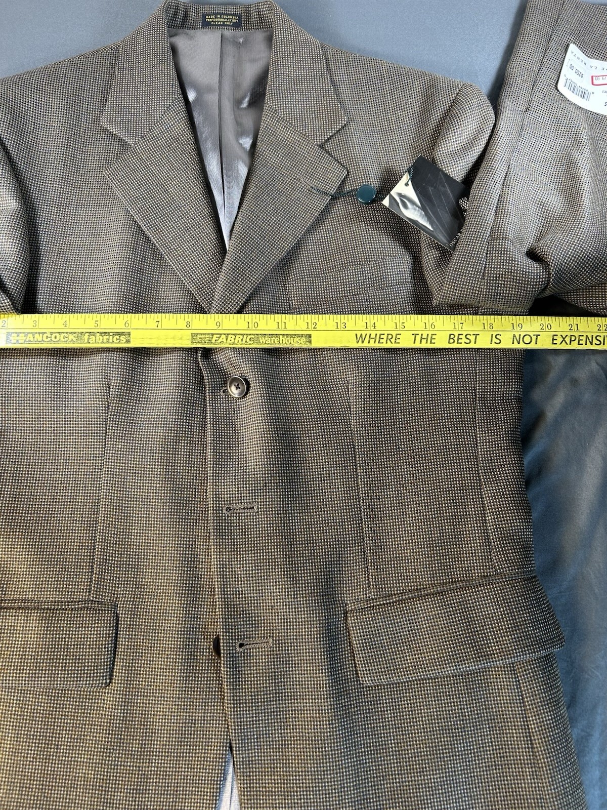 NWT Oscar De La Renta Men’s Sport Coat 100% Wool Brown Tweed 38S