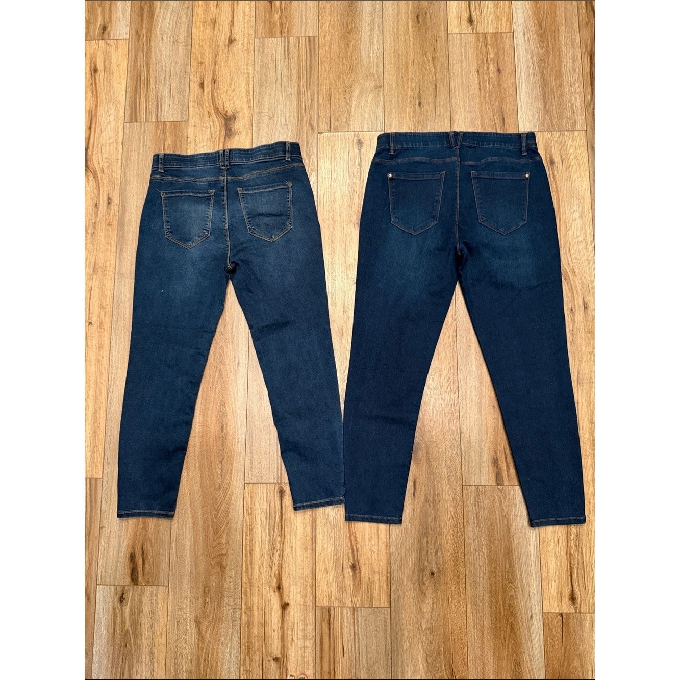 Curve Appeal Bundle (2) High Rise Skinny Jeans 14/32 Stretch Dark Wash