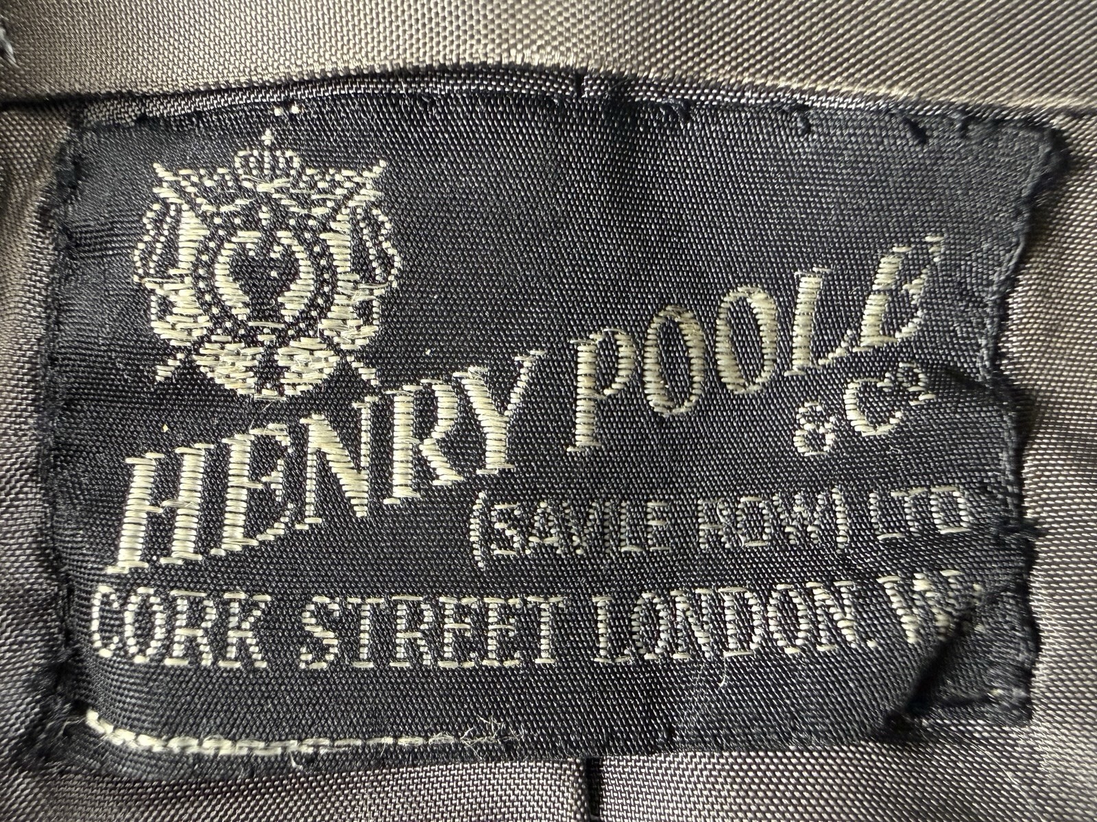 Henry Poole Bespoke Savile Row Gray Glen Check Blazer 40R Est Wool Vintage 1979