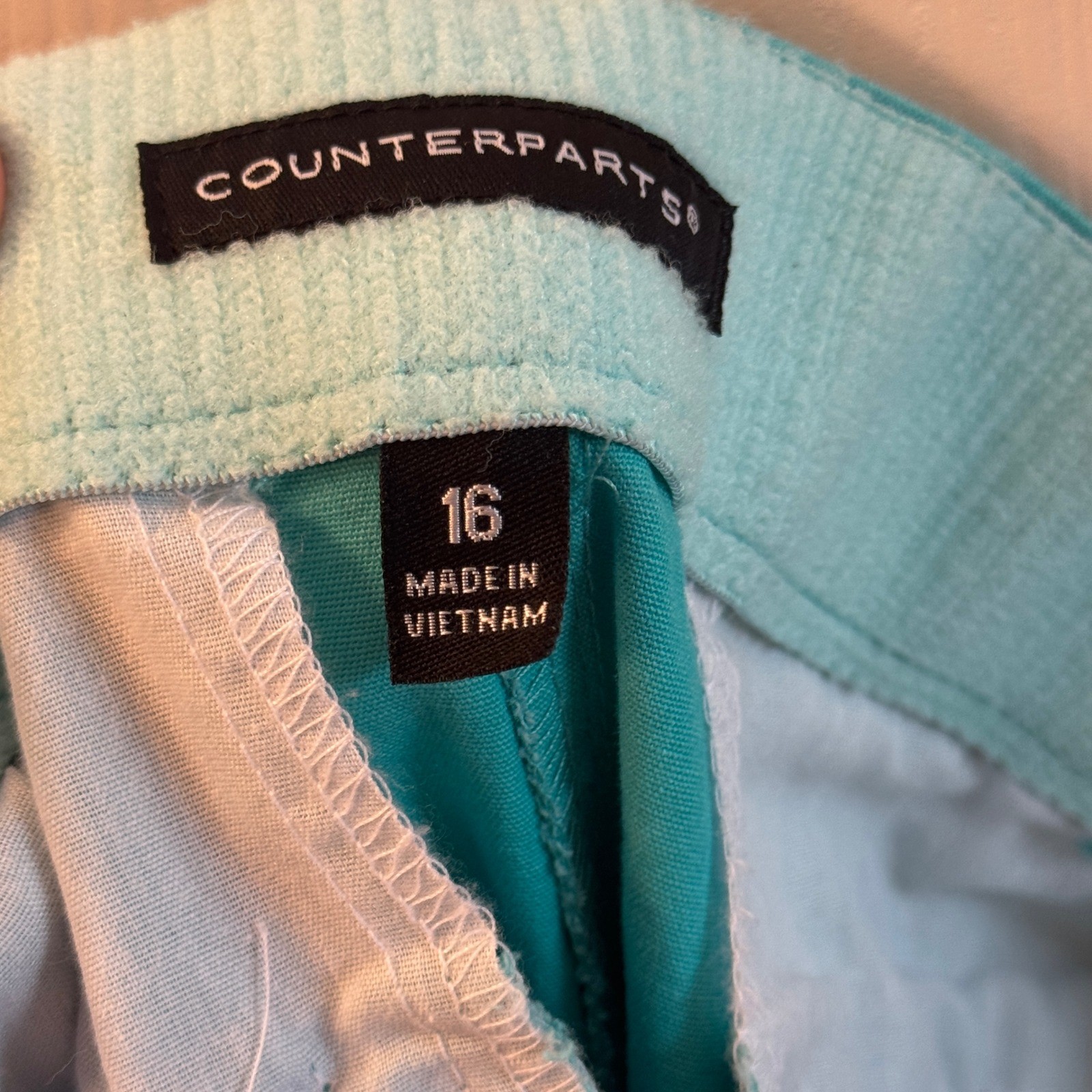 Counterparts Turquoise/Teal Women’s Plus Shorts Size 16 with Pockets