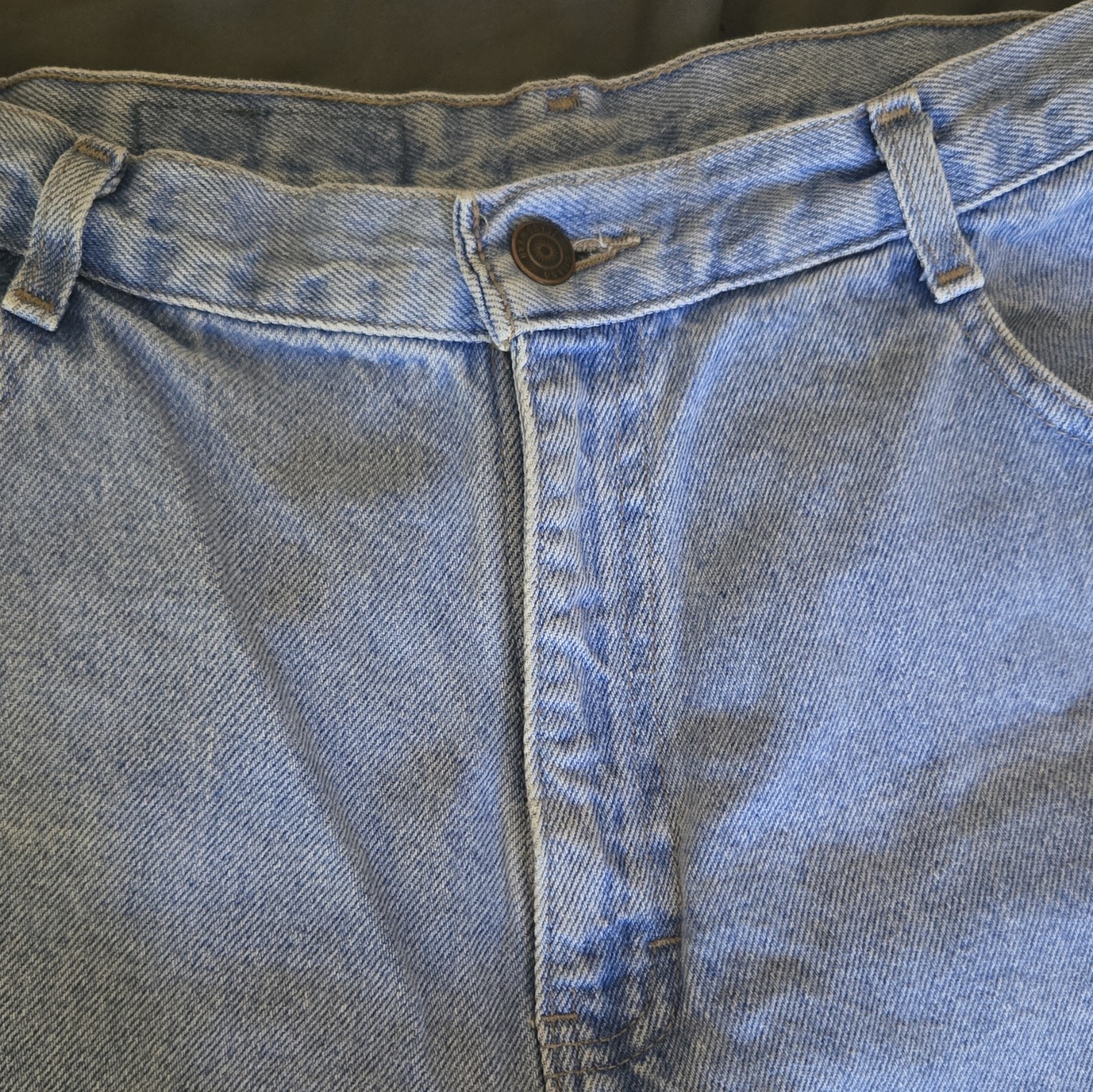 Vintage Gitano Denim Shorts Blue High Waisted Cuffed Size 14