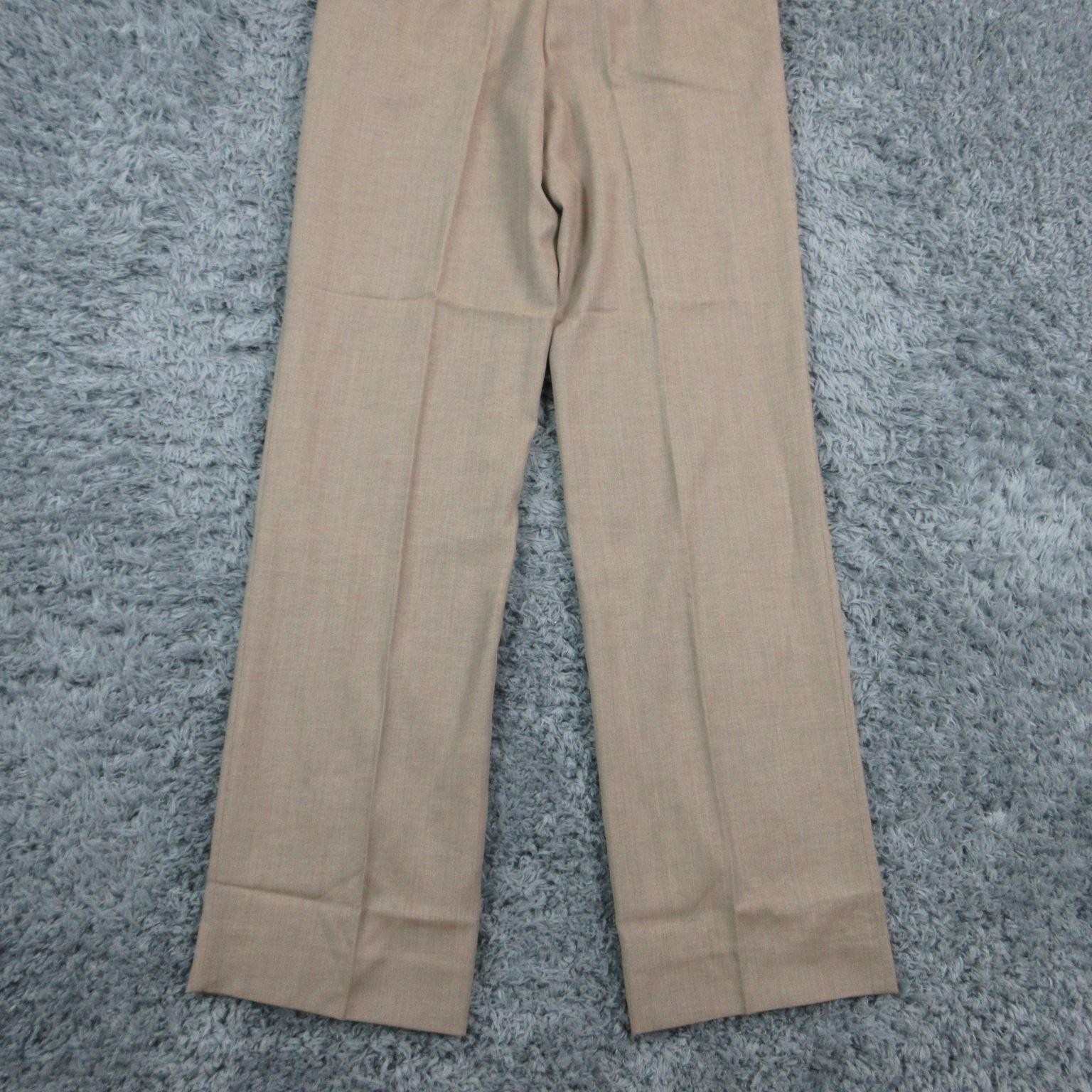 J.CREW Pants Womens 6 Tall Beige Twill Dress Pants Mario Bellucci 32×34.5* NWT