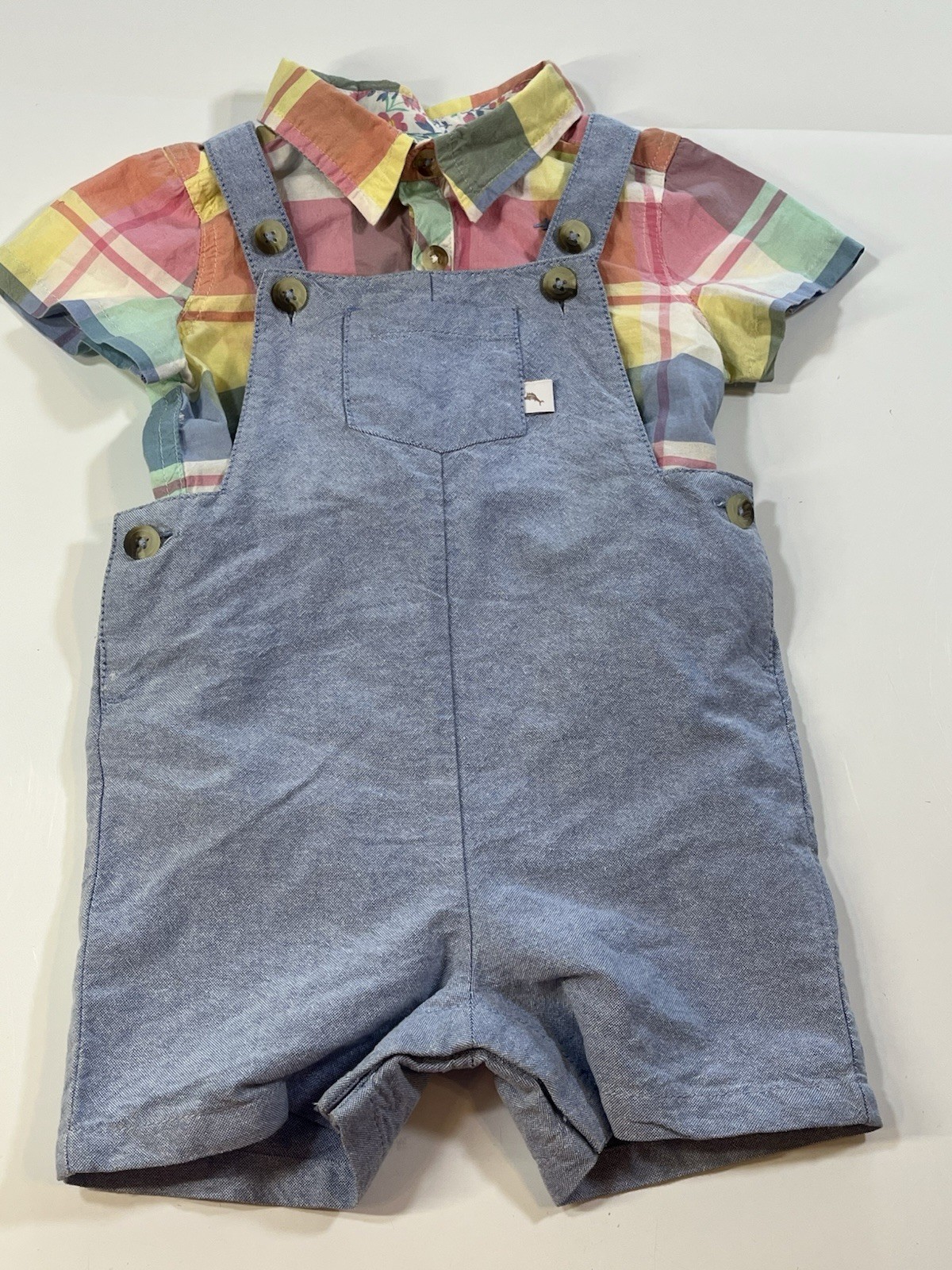 Tommy Bahama Kids 2 Piece Set Boys Shirt And Shorts Sz 24 Month Blue Multicolor